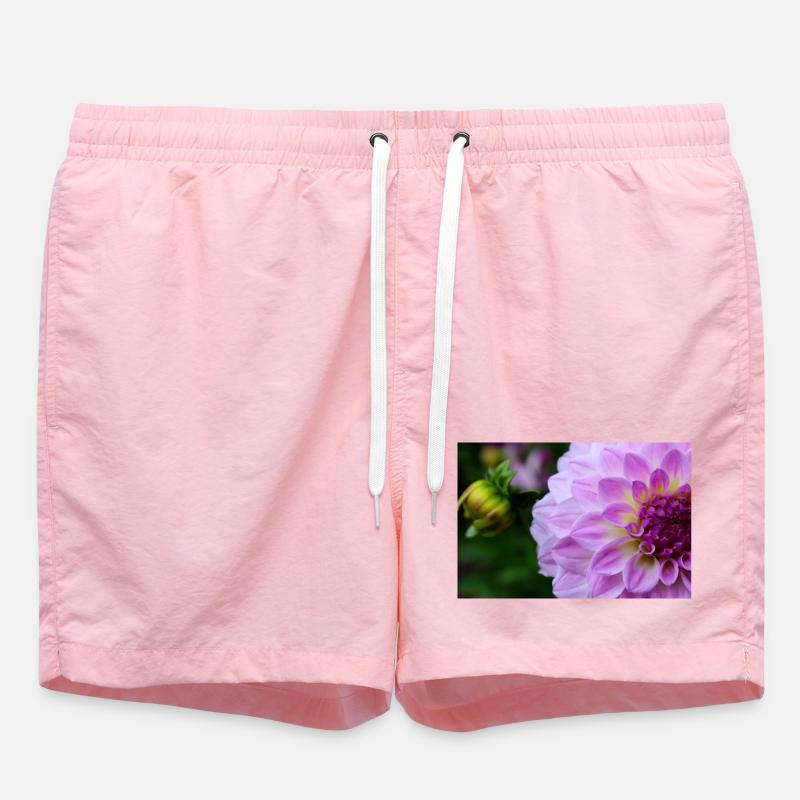 Dahlia rose rose Violet fleur, fleur - Short de bain - rose