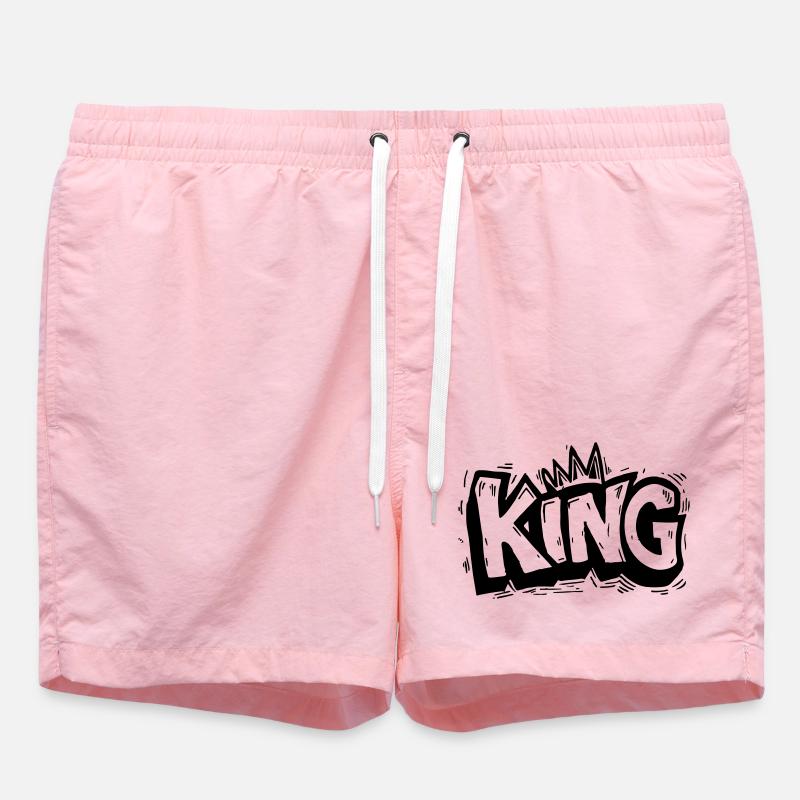 King Graffiti - Swim Trunks - pink