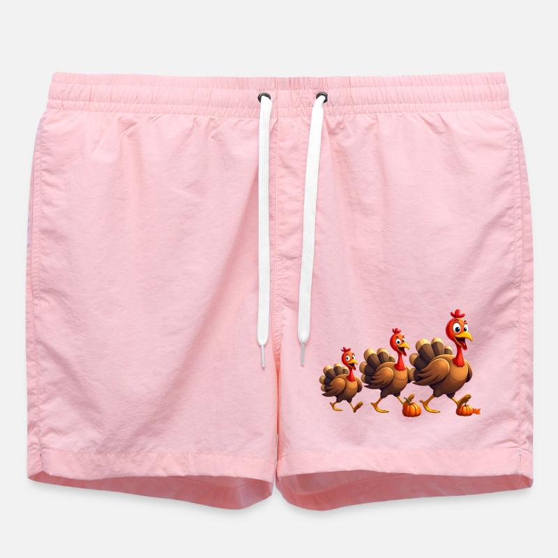 Bébé dinde de Thanksgiving - Short de bain - rose