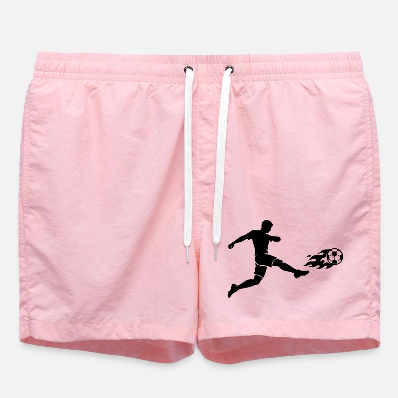 Silhouette d’attaquant de football - Short de bain - rose
