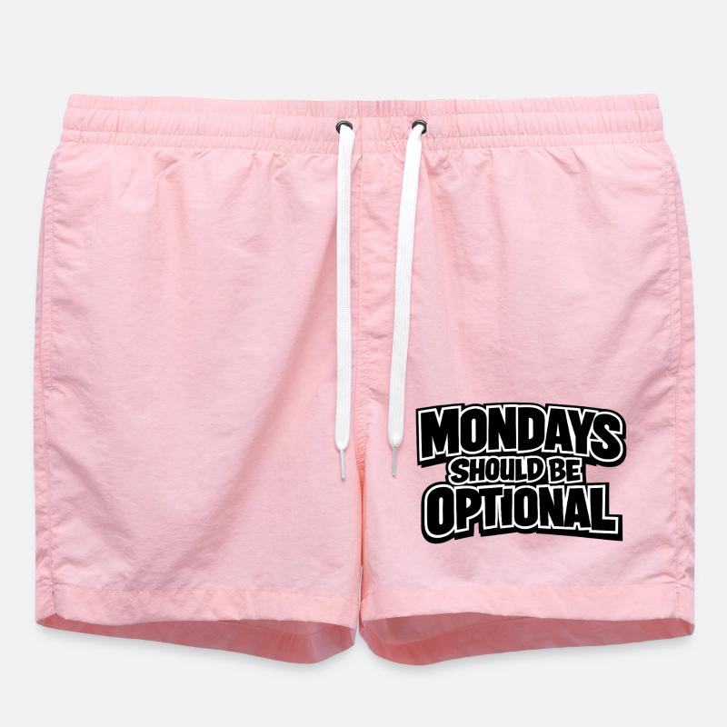 Mondays should be optional - Swim Trunks - pink