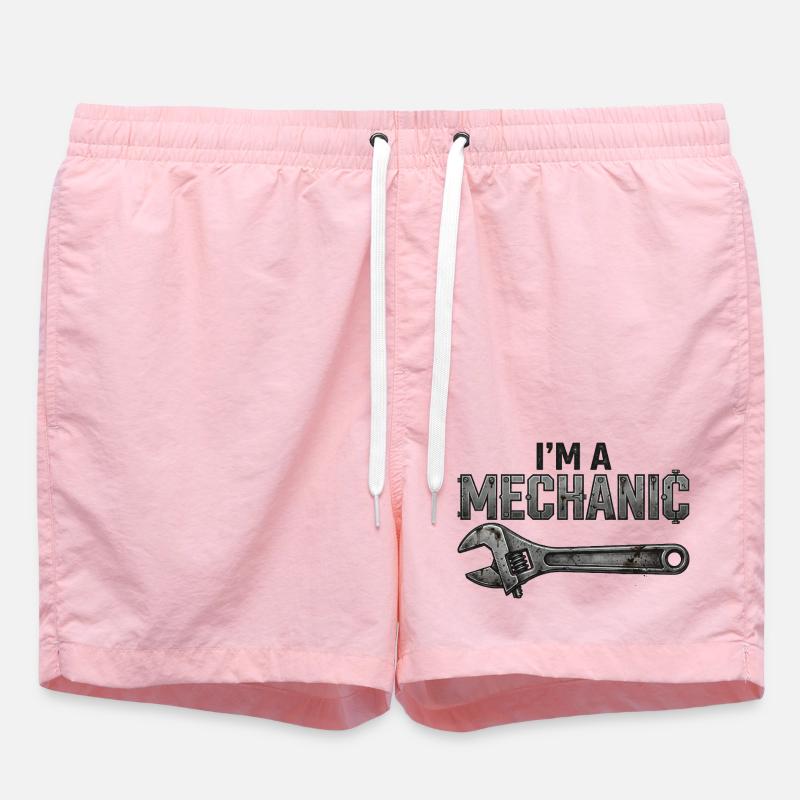 I’m a Mechanic - Swim Trunks - pink
