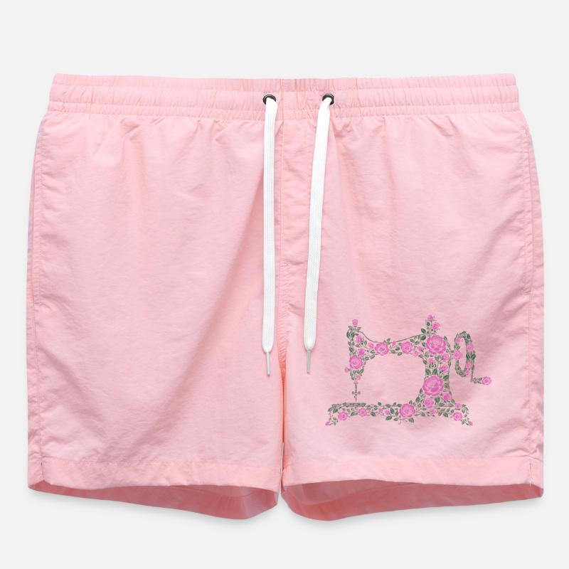 machine à coudre - Short de bain - rose