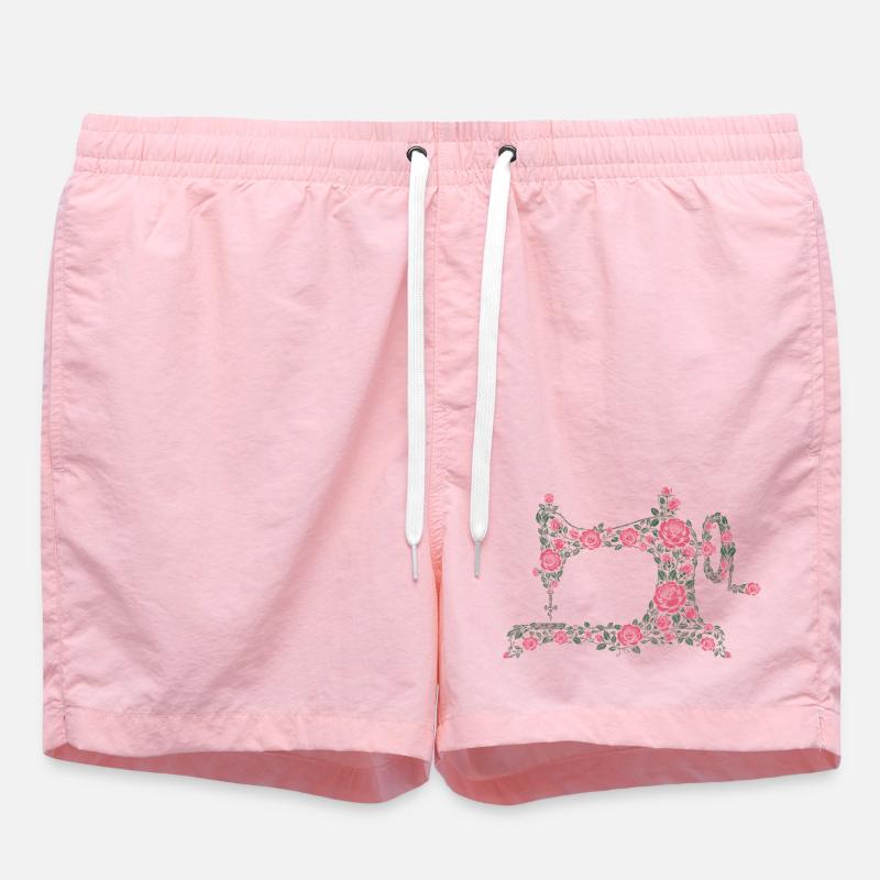 machine à coudre - Short de bain - rose