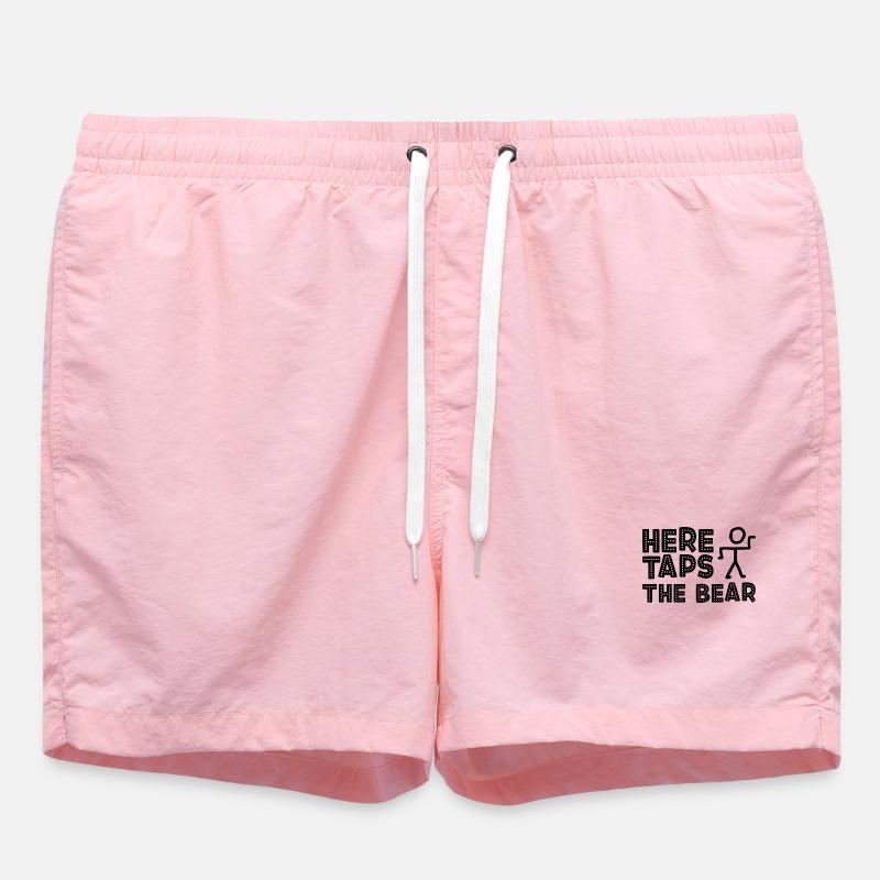 Hier steppt der Bär - Badeshorts - Pink