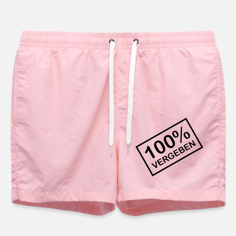 100% Attribué - Short de bain - rose