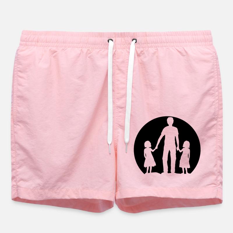 Logo père filles - Short de bain - rose