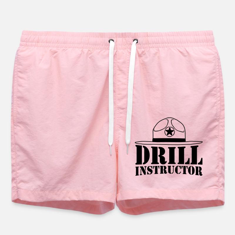 Sheriff Drill Instructor - Swim Trunks - pink