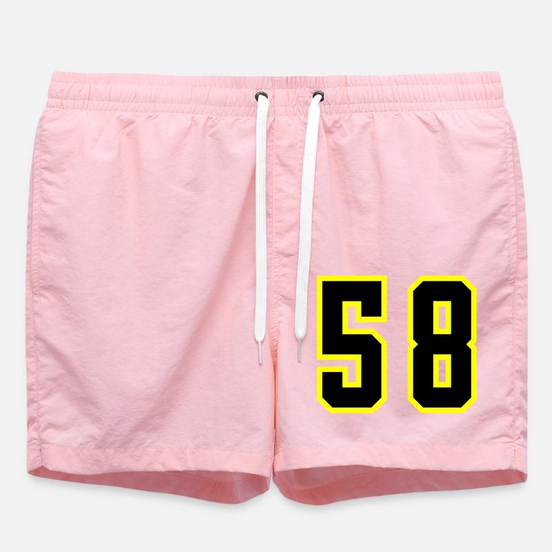 Maillot à 58 numéros - Short de bain - rose
