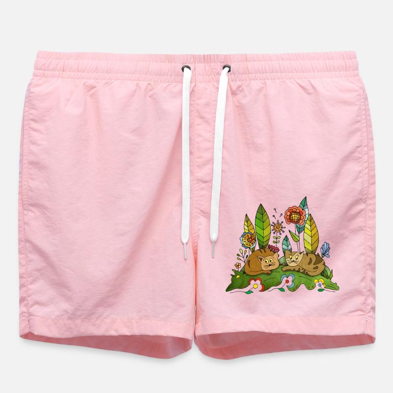 Chats - Short de bain - rose