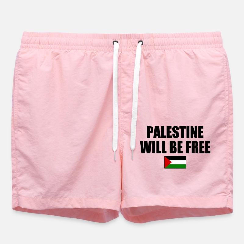 palestine will be free - Short de bain - rose