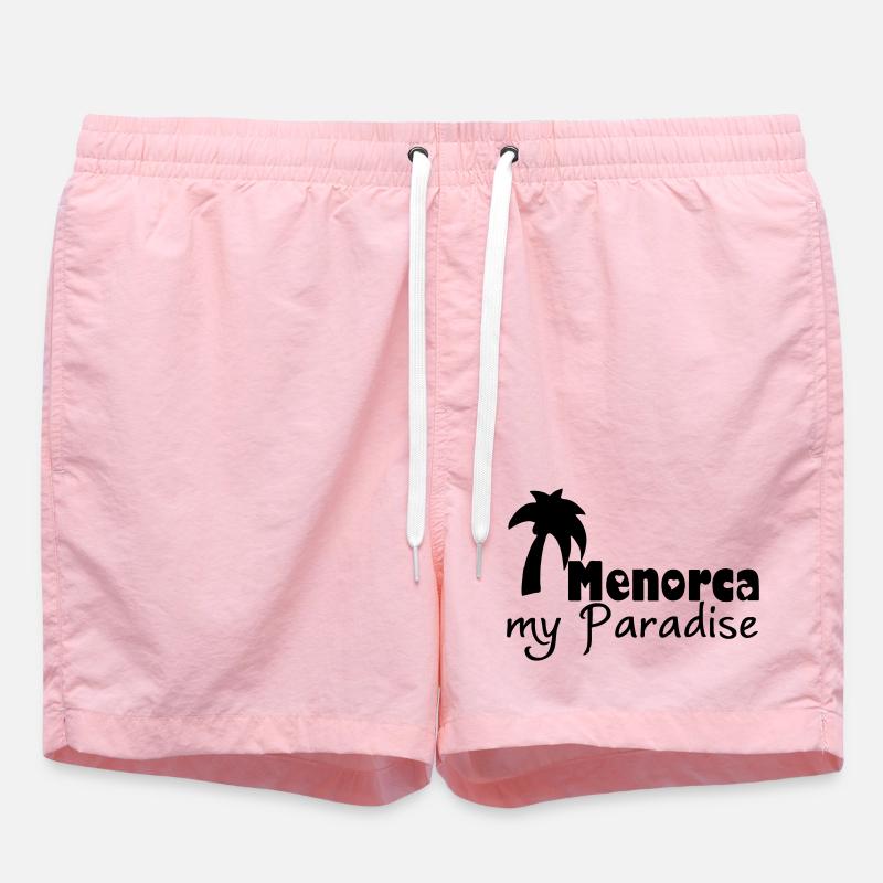 Menorca Paradise Urlaub Geschenk - Badeshorts - Pink