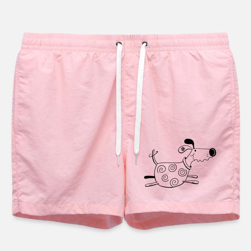 Drôle Chien - Chiens - Animal - Cadeau - Short de bain - rose