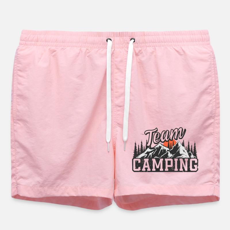 Équipe Camping - Short de bain - rose