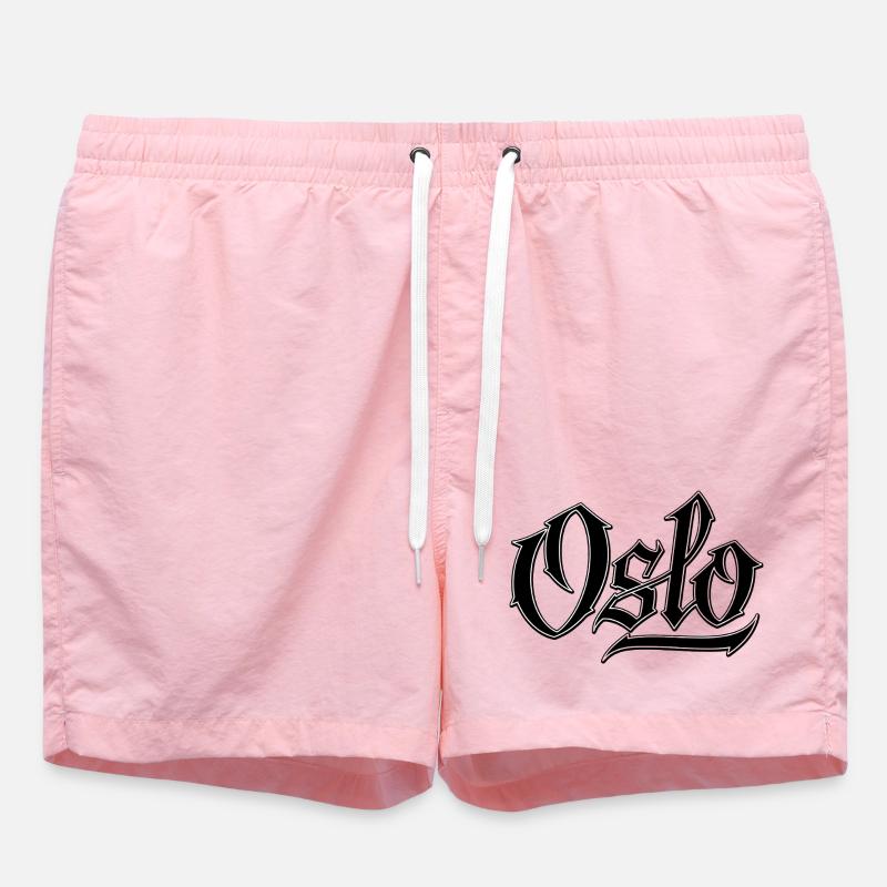 Lettrage de style graffiti urbain Oslo - Short de bain - rose