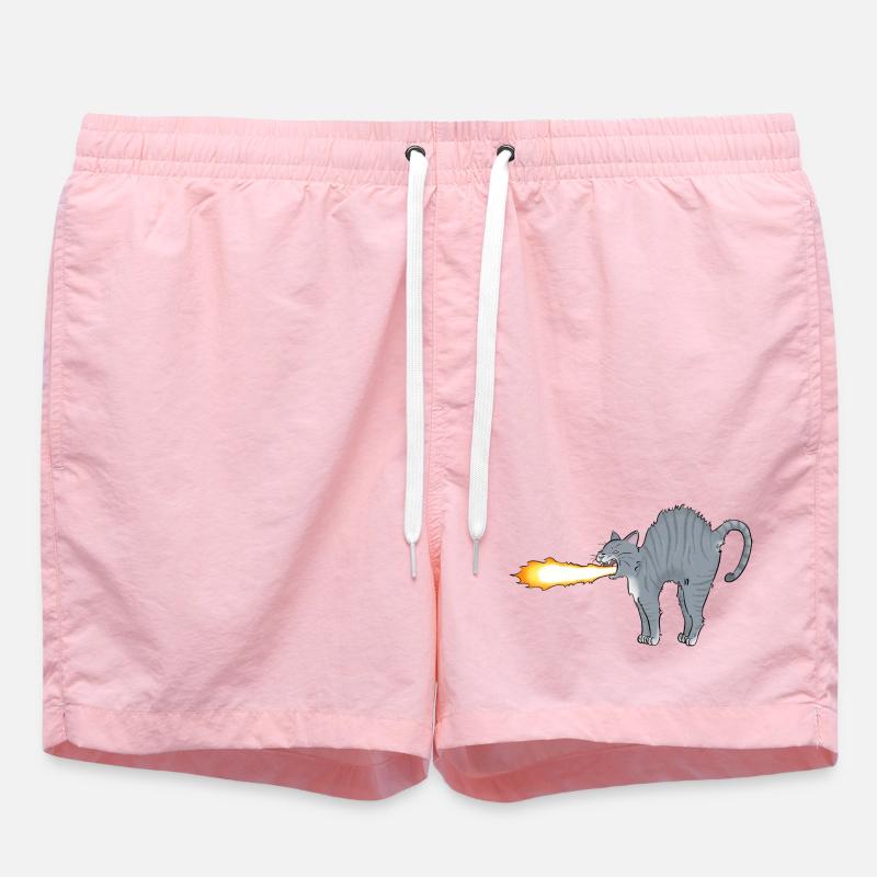 Chat-lumeau - Short de bain - rose