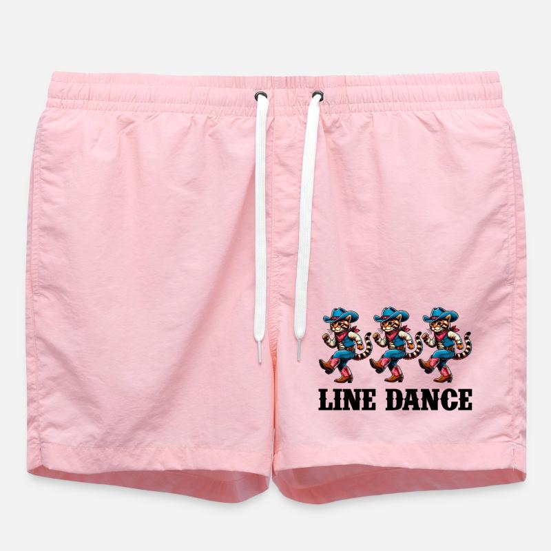 Trio de chats de danse en ligne - Short de bain - rose