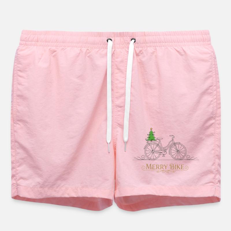 Arbre de Noël joyeux vélo - Short de bain - rose