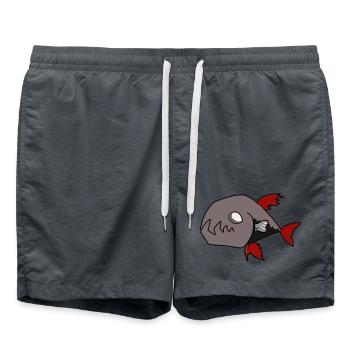 Schwarzer Fisch - Badeshorts -  - Vorne
