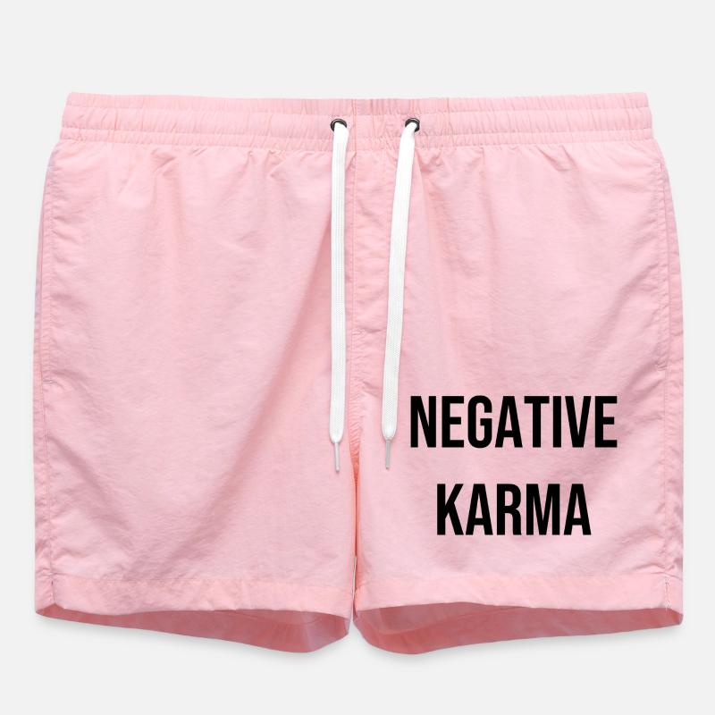 Negative Karma - Swim Trunks - pink
