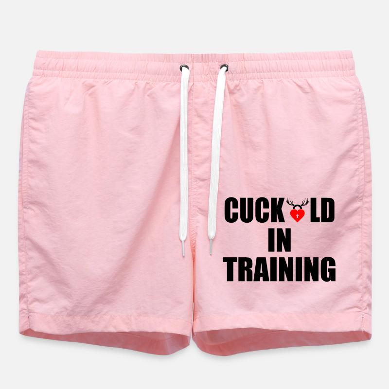 cuckold in training - Short de bain - rose
