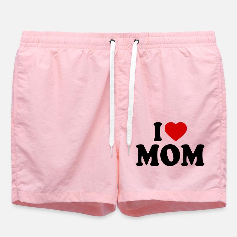 I love mom - Short de bain - rose