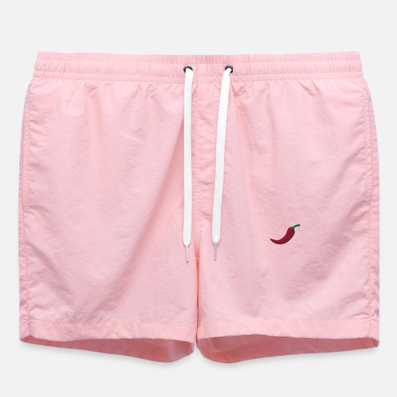 Piment brodé - Short de bain - rose