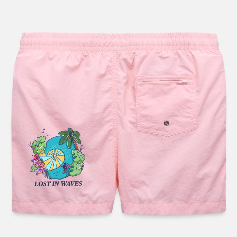 Perdu dans les vagues - Conception de vibrations de surf tropicales Short de bain