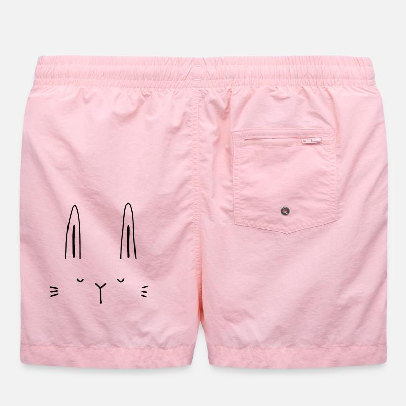 Hase Hasengesicht Gesicht Geschenkidee Badeshorts