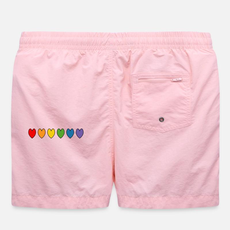 Rainbow Hearts Swim Trunks