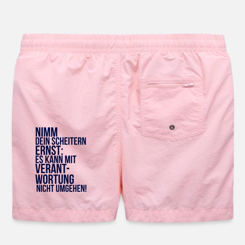 about going wild: Take your failure seriously - Swim Trunks - pink