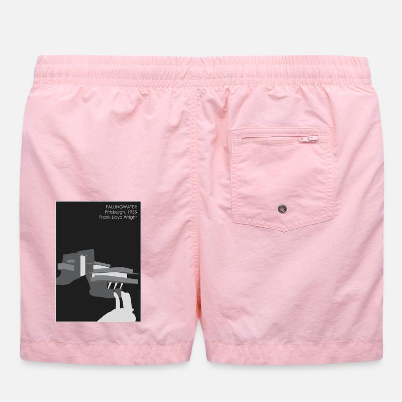 Modern architecture: Fallingwater - Swim Trunks - pink