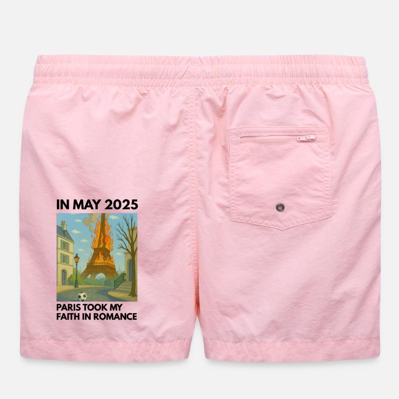 Eiffel Tower on Fire Swim Trunks