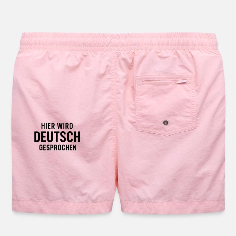 Hier Wird Deutsch Gesprochen - Badeshorts - Pink