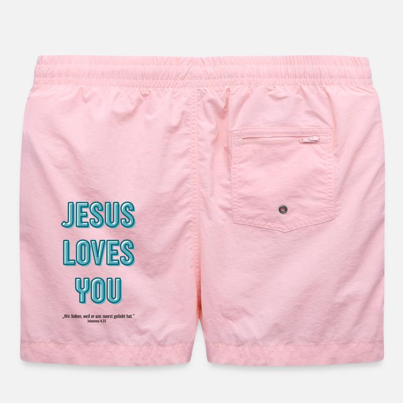 Jésus t’aime en script 3D Short de bain