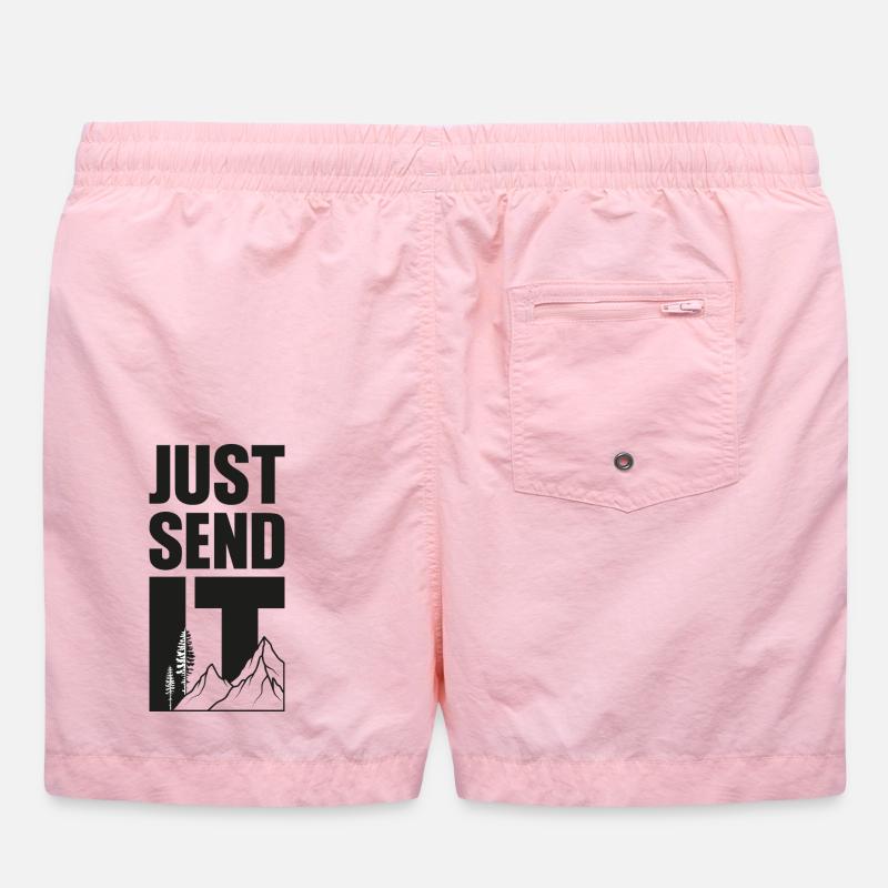 Il suffit de l’envoyer - Noir - Short de bain - rose