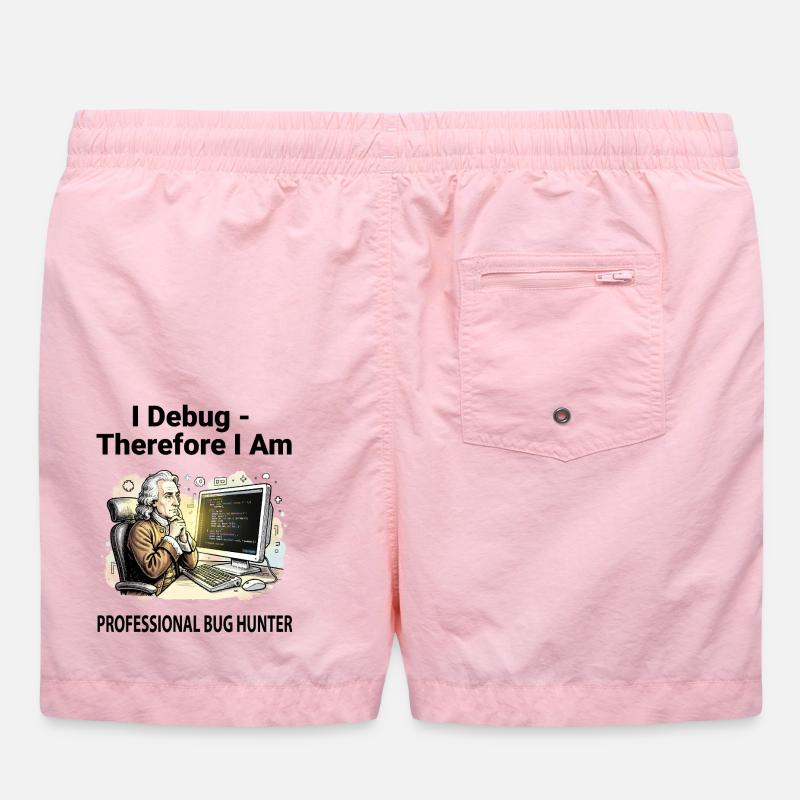 Retro Scholar an der Coding Console – leichter Hintergrund Badeshorts