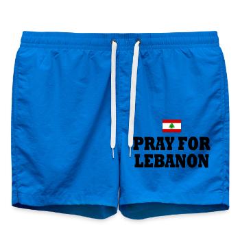 Pray for lebanon - Swim Trunks - cobalt blue - Front
