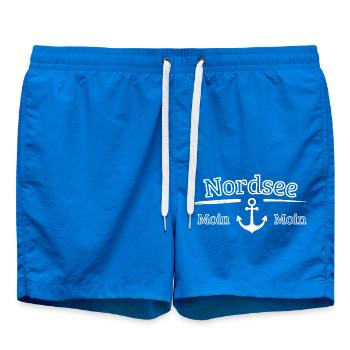 Nordsee Motiv mit Anker - Badeshorts - Cobalt blue - Vorne