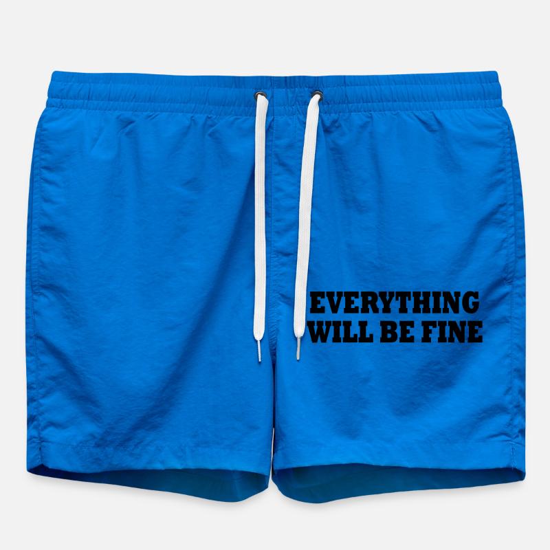 everything will be fine - Swim Trunks - cobalt blue