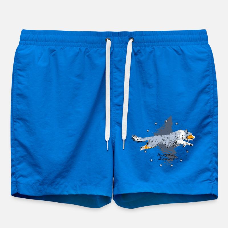 Australian Shepherd, blue merle - Short de bain - cobalt blue