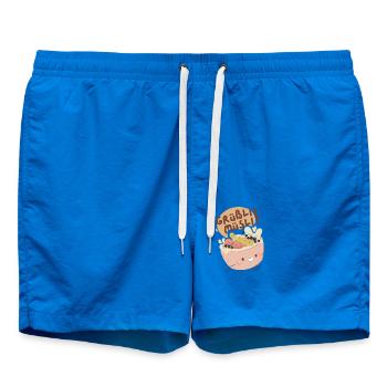 Grüßli Müsli!  - Badeshorts - Cobalt blue - Vorne - AI Model Male 185 light (185cm)