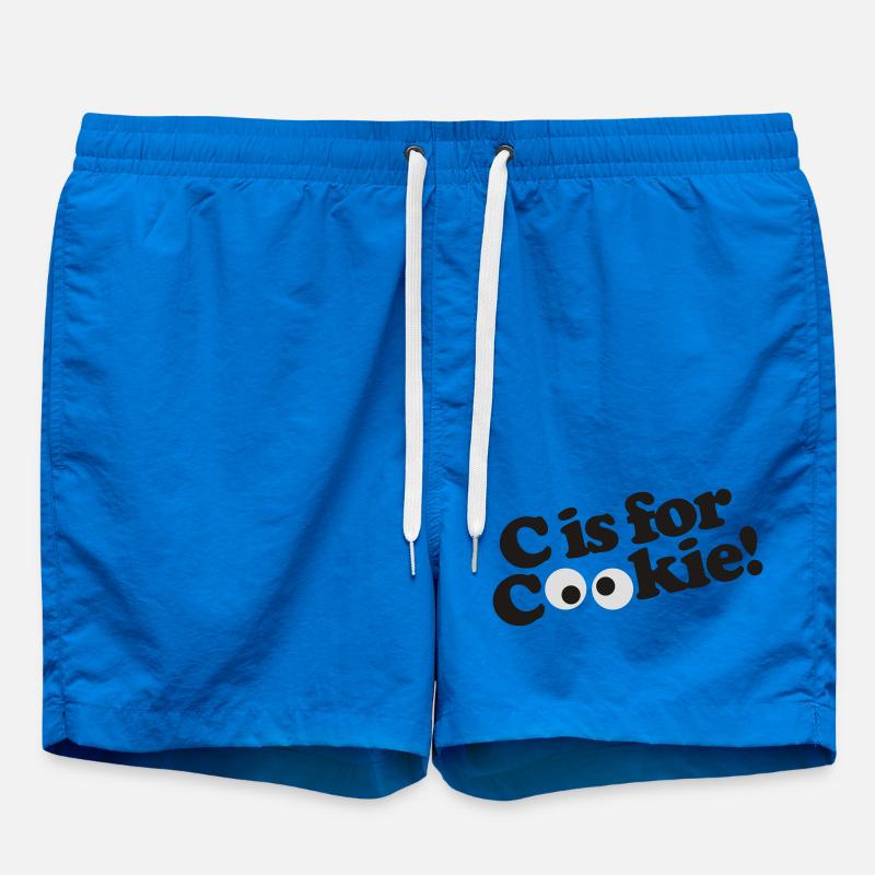 C is for Cookie - Swim Trunks - cobalt blue