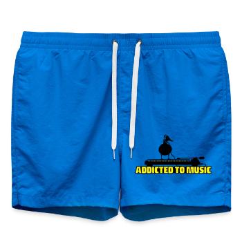 addicted to music - DJ music - Badeshorts - Cobalt blue - Vorne