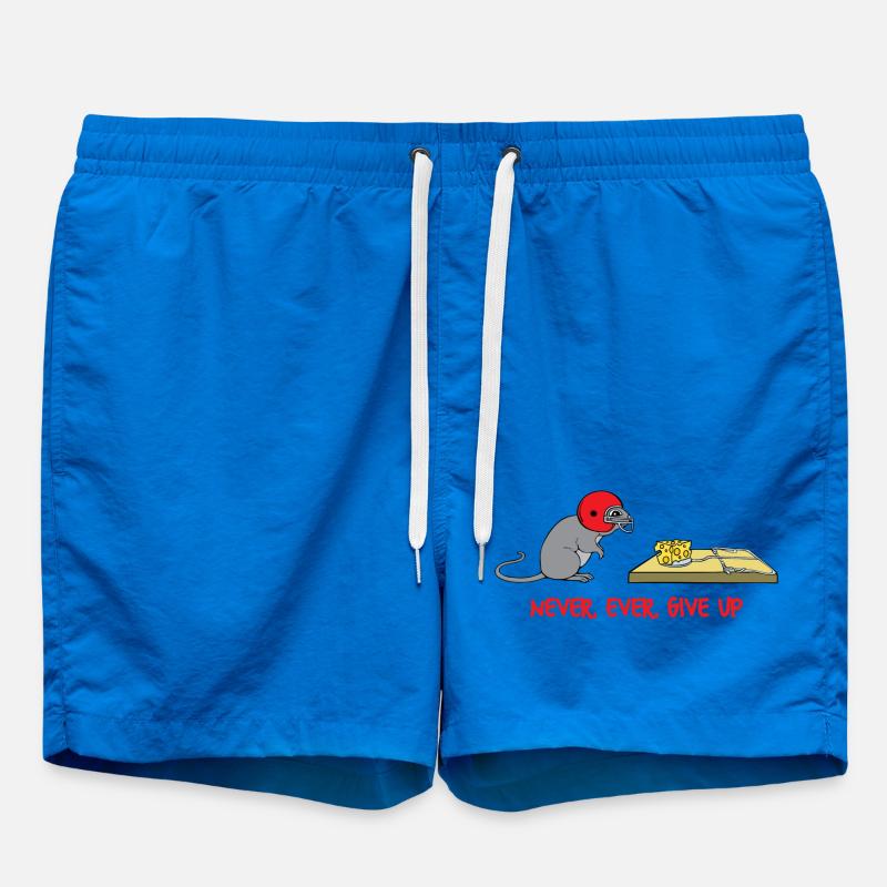 Never ever give up - Swim Trunks - cobalt blue