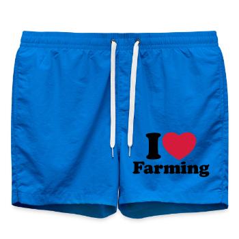 I love farming - Short de bain - cobalt blue - Devant