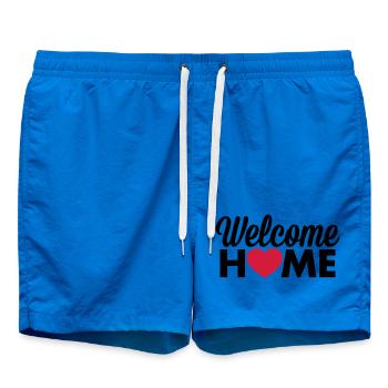 Welcome Home heart - Swim Trunks - cobalt blue - Front