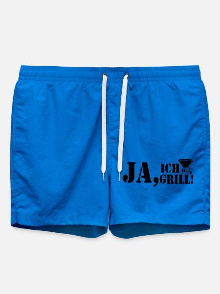 Grillkönig, Grillen, BBQ, Ja ich Grill (25) - Badeshorts - Cobalt blue