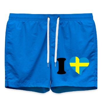 I love Sweden - Swim Trunks - cobalt blue - Front