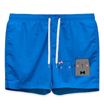 Cats Couple Couple Couple Wedding Couple Wedding - Swim Trunks - cobalt blue - Front